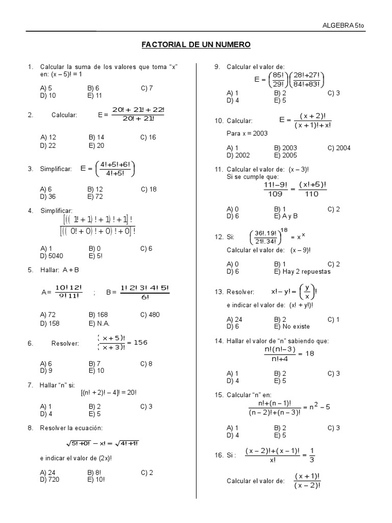 Factorial de Un Número