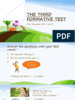 The Third Formative Test Oke