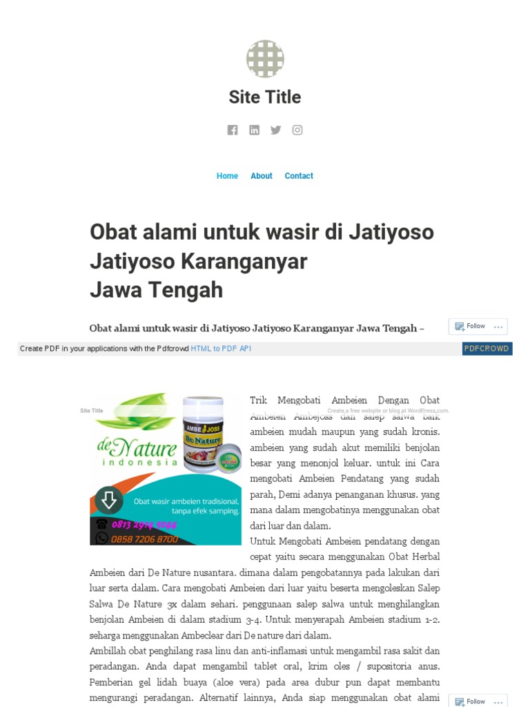 Obat Ampuh Untuk Wasir