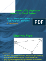 Two-Parameter (HG) Magnitude System For Small Bodies: AS3141 Benda Kecil Dalam Tata Surya Prodi Astronomi 2007/2008