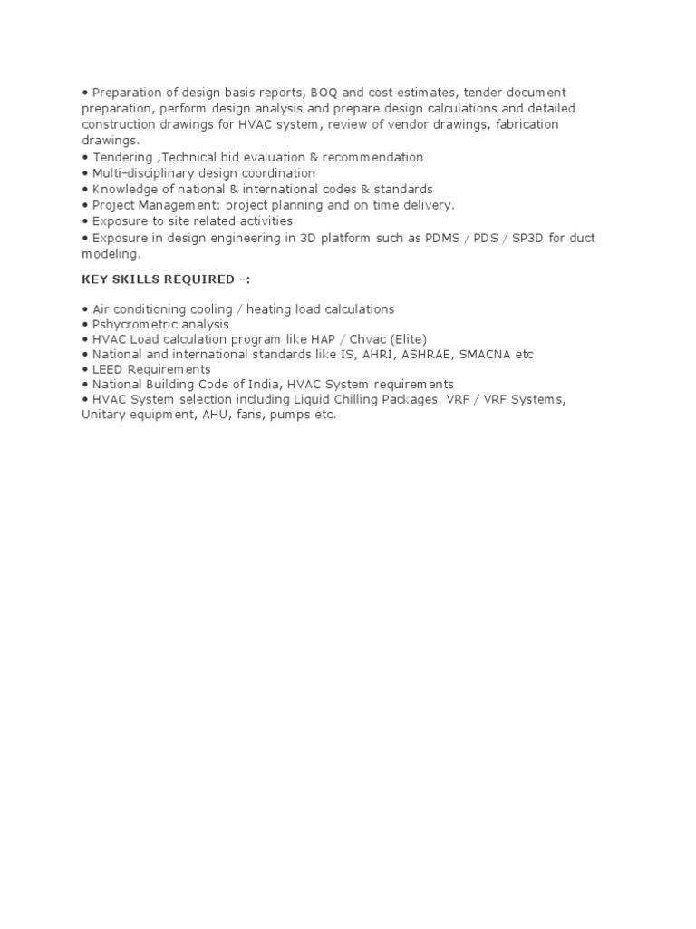 Key Skills Required PDF