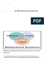 Intro To Behavioral Sciences