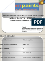 Asian Paints Limited: Improvement of Supply Chain Process of