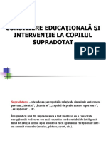 Consiliere Educationala Si Interventie La Copilul Supradotat