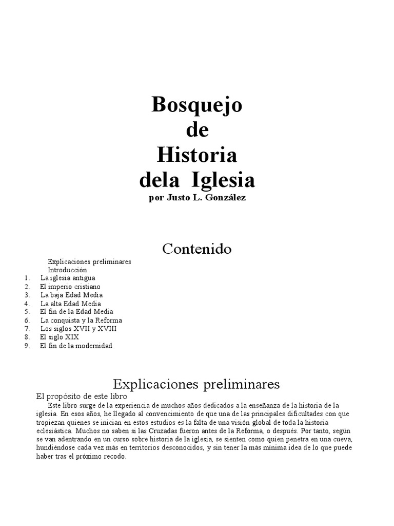 053 Bosquejo Historia de La Iglesia | PDF | protestantismo | Iglesia ...