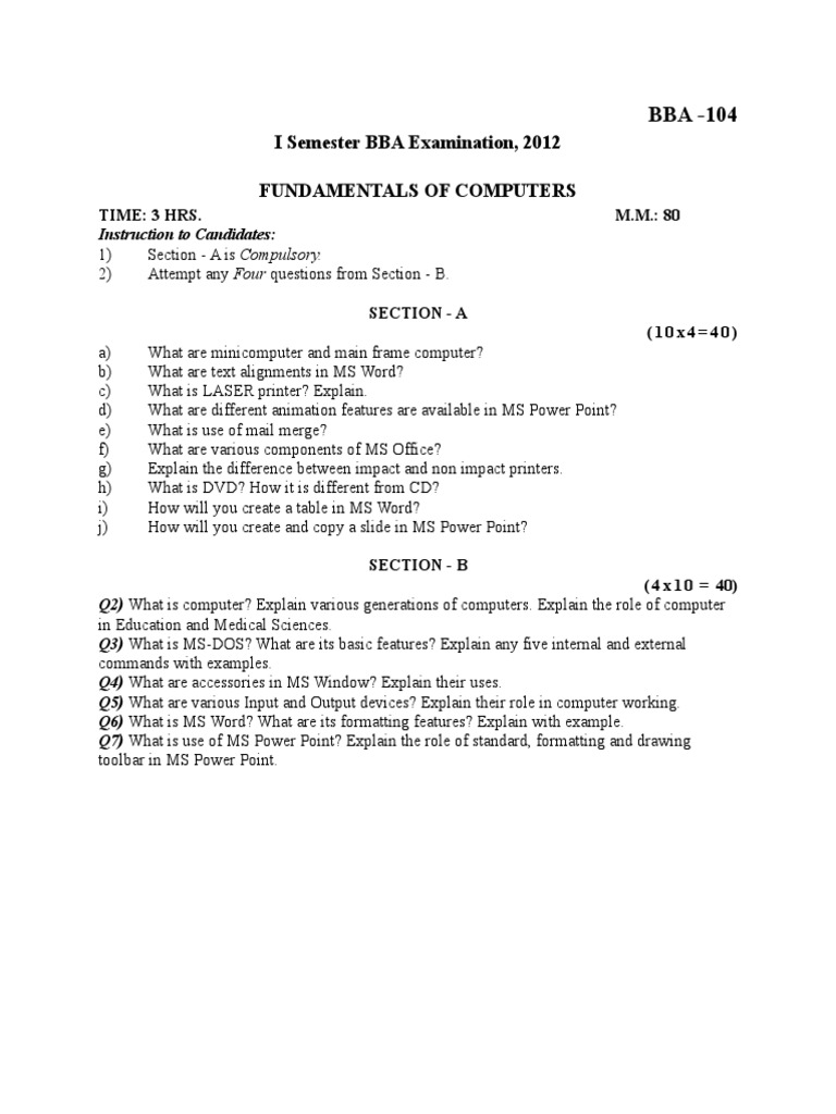 04 - Fundamentals of Computers | PDF