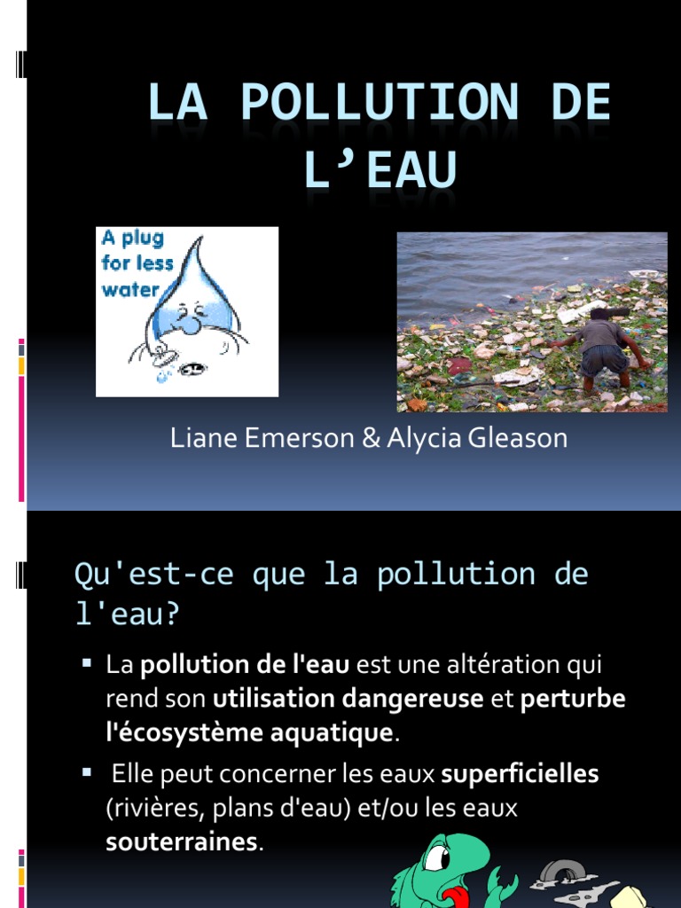 Causes de la pollution de l'eau | PDF