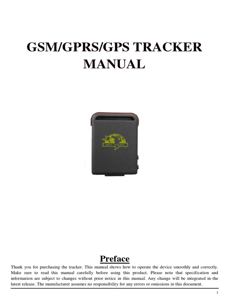 Gps Tracker Manual PDF General Packet Radio Service Battery Charger