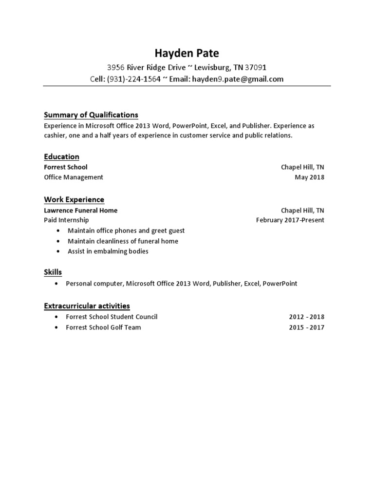 Hayden pate 3956 river ridge drive lewisburg tn 37091 pdf