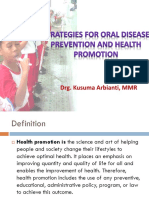 Strategies for Oral Disease Prevention and Health Promotion