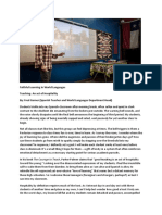 Faithful Learning in World Languages Teaching-An Act of Hospitality By: Fred Garner (Spanish Teacher and World Languages Department Head)