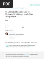 33 Conservation and Use of Underutilized Crops An