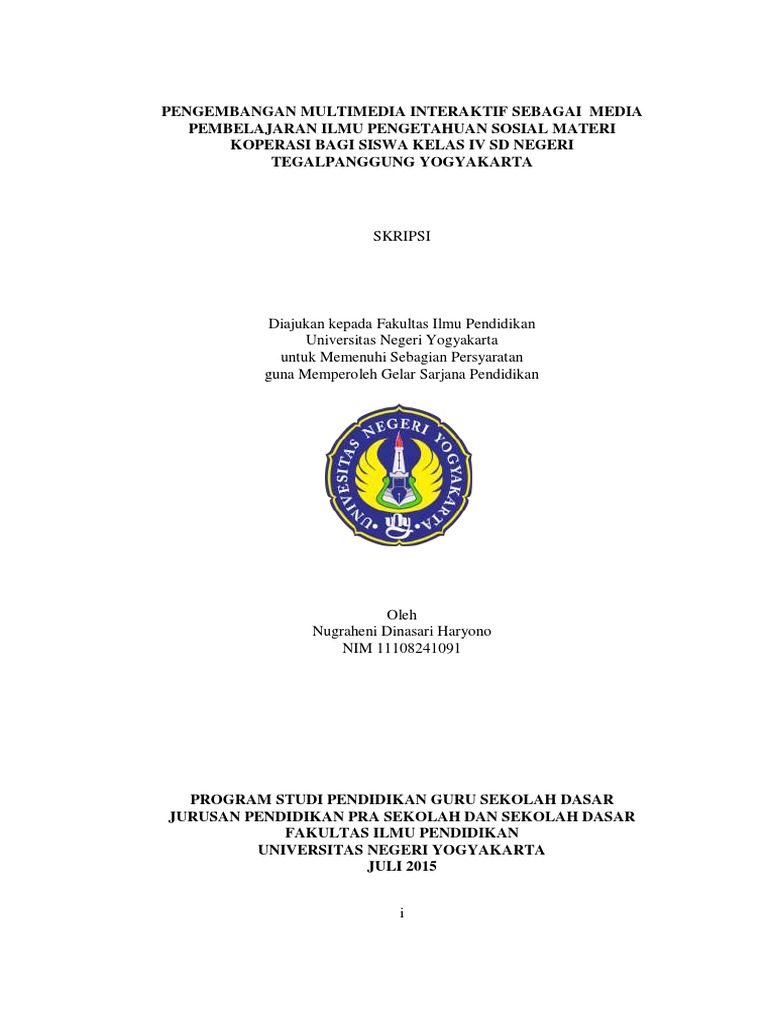 Cover Proposal Skripsi Uny Pejuang Skripsi