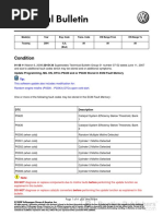 VW - tb.01!08!11 Update Programming, MIL On, DTCs P0420 and or P0430 Stored in ECM Fault Memory