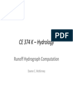 CE 374 K - Hydrology CE 374 K Hydrology: Runoff Hydrograph Computation