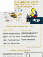 Proyecto de Inversión Minera Van y Tir y Cálculo de Leyes de La Rodocrosita