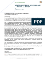 Reglamento para Clientes de Servicios Que Presta La CNT EP PDF