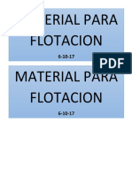 Material para Flotacion Material para Flotacion