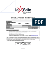 La Salle - Growup - Formularios - Formulario de Inscripcion