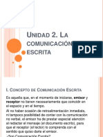 Unidad 2. La Comunicación Escrita