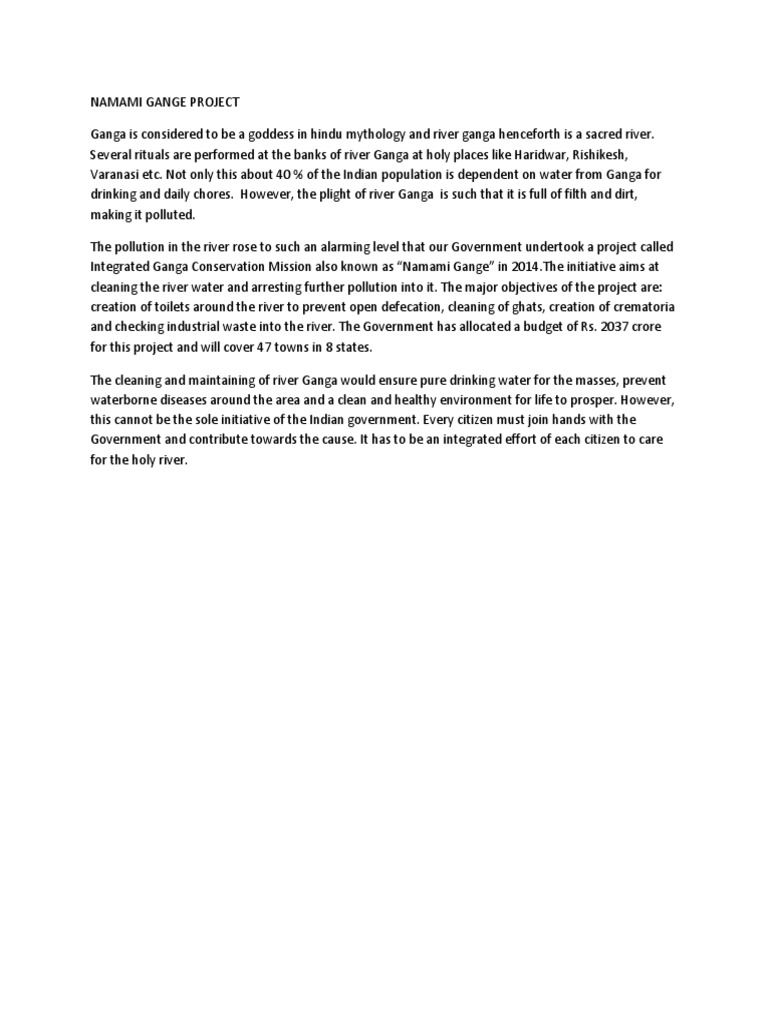 Namami Gange Project | PDF