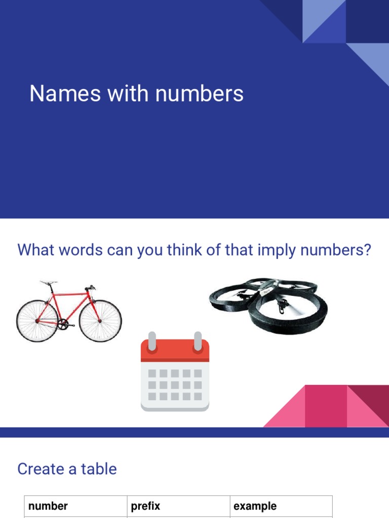Number Prefixes and Shapes Guide | PDF