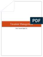 Taxation Management: Prof. Naveed Iqbal CH