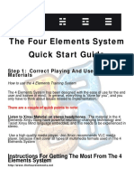 The Four Elements System Quick Start Guide: Step 1: Correct Playing and Use of Materials