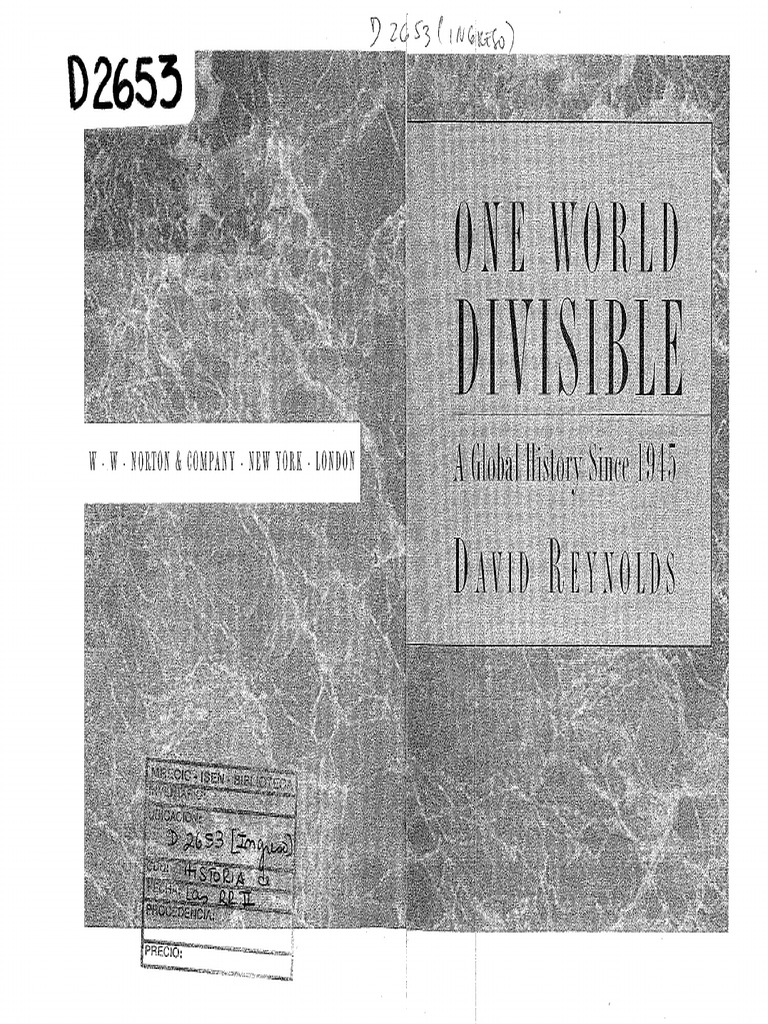 Reynolds, David - One World Divisible (Capítulos 2, 3, 4, 7 y 8) PDF | PDF