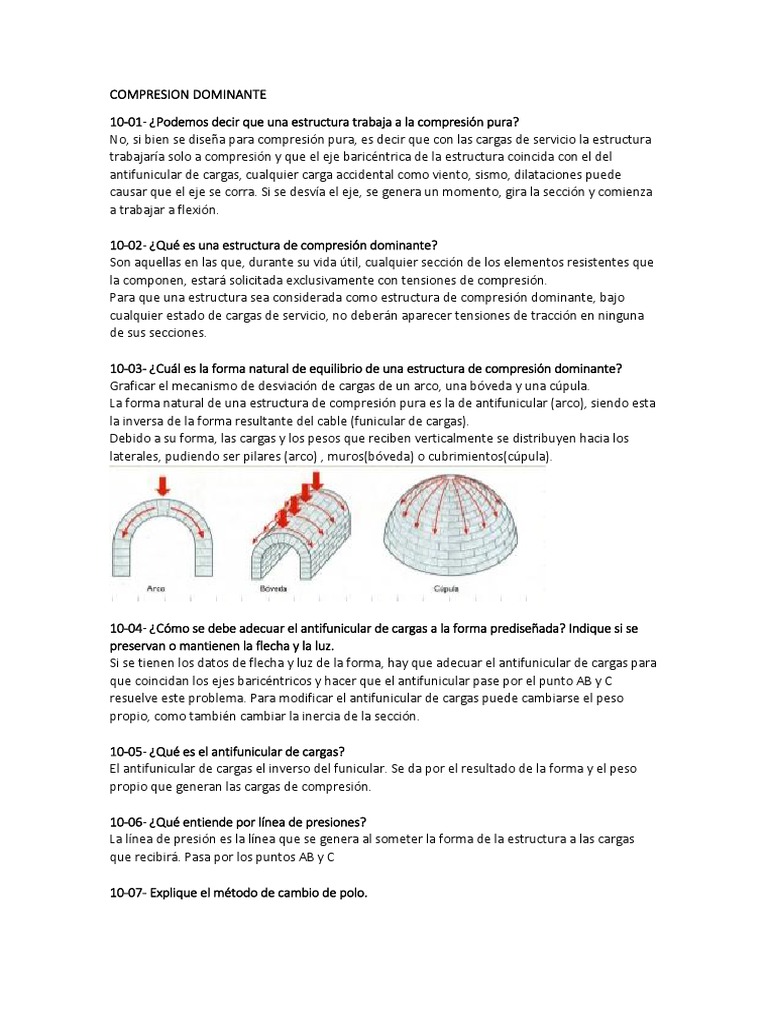 Estructuras de Compresión Dominante | PDF | Pandeo | Bóveda (Arquitectura)