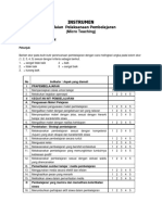 Instrumen Penilaian Pelaksanaan Pembelajaran