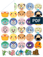 Adesivos Pirulitos Pokemon