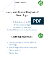 Anamnesis Dan Diagnosis Topis (Dr. Hendro SP.S)