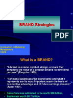 BRAND Strategies: Introduction To Marketing Management Csun