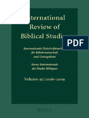 Lang Ed International Review Of Biblical Studies Pdf Septuagint Bible