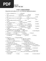 S GD & ĐT Long An Trư NG THCS-THPT M Quý Unit 1:friendship