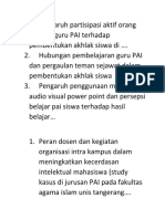 Pengaruh Partisipasi Aktif Orang Tua Dan Guru PAI Terhadap Pembentukan Akhlak Siswa Di