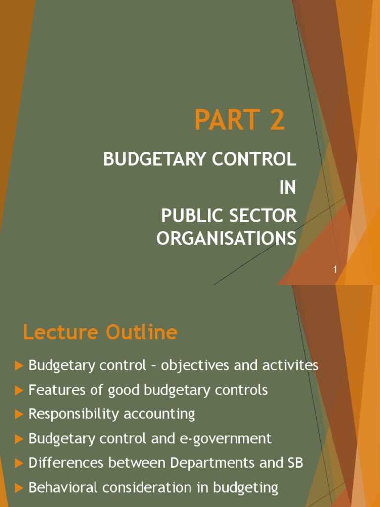 Budgetary Control in Public Sector | PDF | Budget | Payments