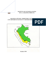 Delimitación de la Amazonía Peruana con criterios ecológico y hidrográfico