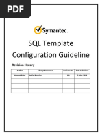 Sq l Template Configuration Guideline