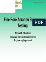 Fine Pore Aeration Systems Testing