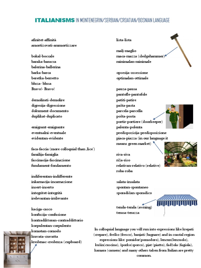 Italian-Influenced Balkan Words | PDF | Plants