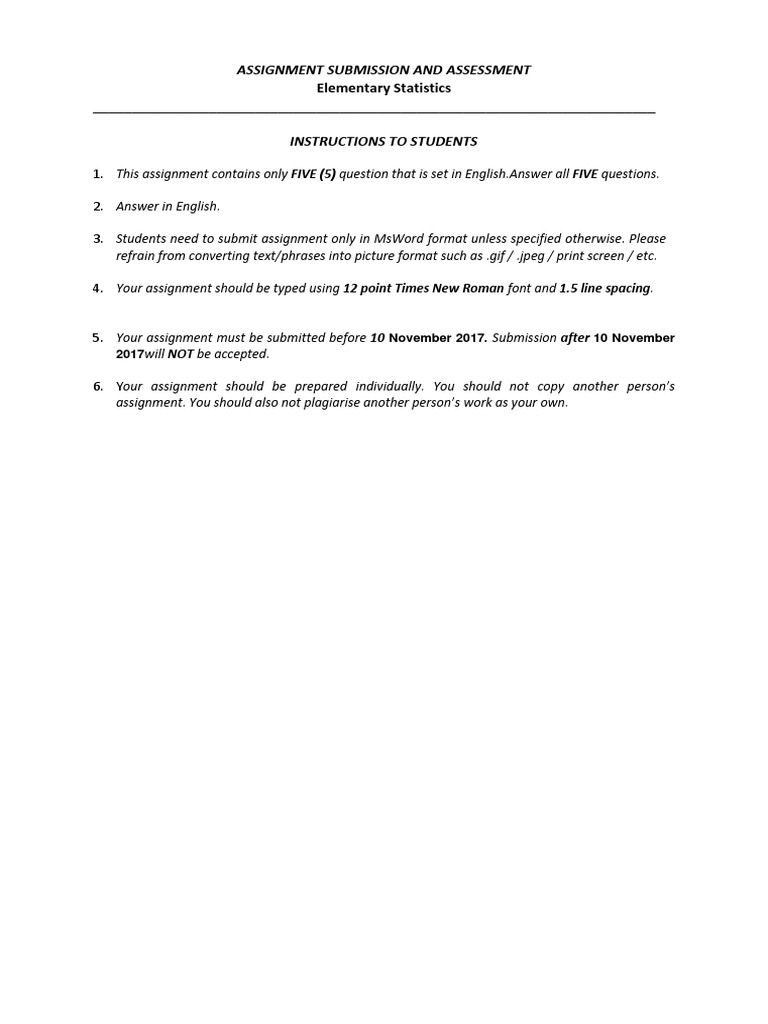 Elementary Statistics Assignment Guide | PDF | Skewness | Mode (Statistics)