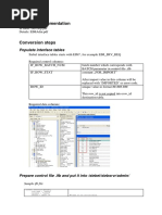 Standard Documentation: Populate Interface Tables