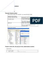 Standard Documentation: Populate Interface Tables