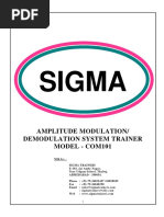 Sigma: Amplitude Modulation/ Demodulation System Trainer Model - Com101