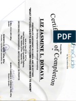 Sample Psychometrician CPD Certificate