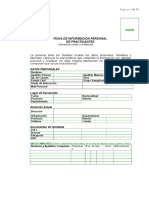 Ficha de información personal de practicantes