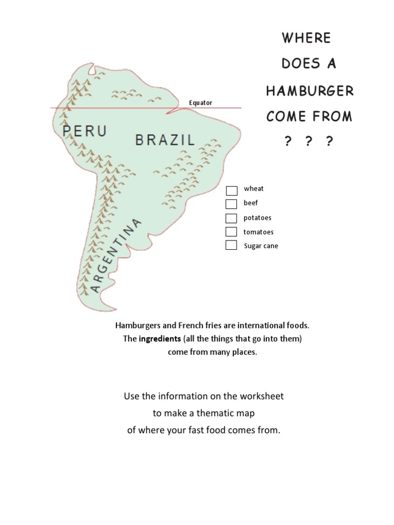 Parts of A Hamburger | PDF | Hamburgers | French Fries