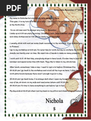Letter From Santa Daily Routine